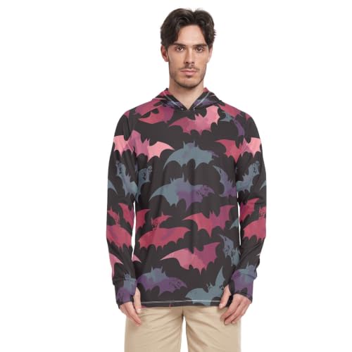 Rash Guard Homme Chauves-Souris Protège de la Chaleur Pêche Running