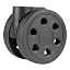64mm-Black-Round Holes