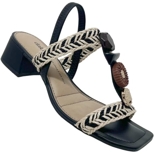 Sandália Feminina Dakota Salto Bloco Tiras Ajustáveis Preto 39