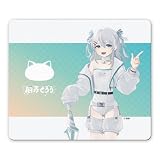 猫麦とろろ Vtuber マウスパッド キャラクター ゲーミングパッド PC用 ゲームアクセサリー かわいい デスク周り グッズ プレゼント イラスト デザイン ゲーム用 Vtuberグッズ オリジナルグッズ 220×180mm