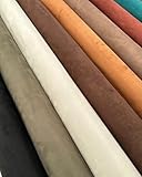 simili daim Grammage : 280g/m² Tissu Suédine Stretch Uni - Vendu par 50cm - 280g/m² Largeur 145cm (Sable)