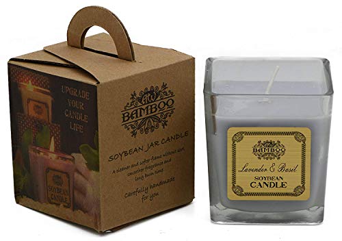 AW Velas Cera de Soja, Lavanda, 7 x 7 x 7.5 cm