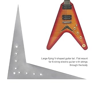 BAQE Cordier de Pont de Guitare Flying V, espacement des Cordes de 10,4 mm pour Guitare électrique 6 Cordes - Les Beatles, Paul McCartney, John Lennon, RIngo Starr, George Harrison BAQE Cordier de Pont de Guitare Flying V, espacement des Cordes de 10,4 mm pour Guitare électrique 6 Cordes – Image 6