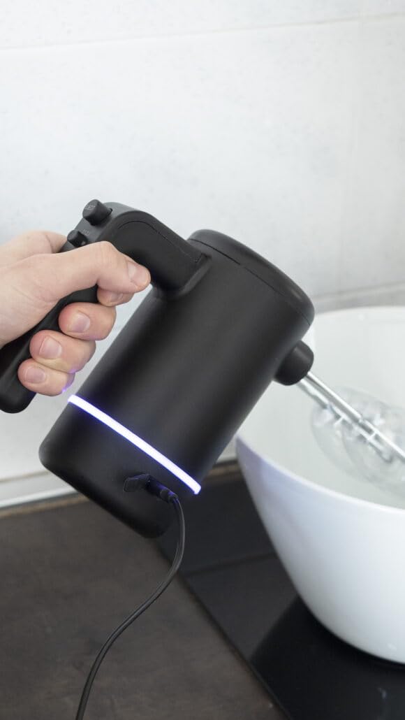 Innoliving Sbattitore Elettrico Senza Fili Ricaricabile INN-692, 5 Velocità, Batteria USB a Lunga Durata, Fruste in Acciaio Inox, Leggero e Portatile, Ideale per Dolci, Impasti e Panna Montata