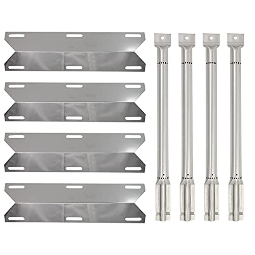 4-Pack BBQ Gas Grill Tube Burner & Heat Shield Plate Tent Replacement Parts for Charmglow 720-0536 - Compatible Barbeque Stainless Steel Pipe Burners & Flame Tamer, Guard, Deflector, Flavorizer Bar -  UpStart Components, BBQ-93041-80005641-4PK-DL17