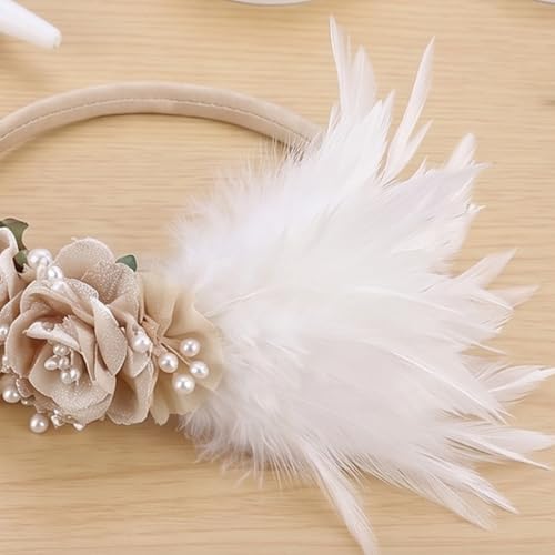 Plumaje de punta blanca de 5-6 hebras soluci&oacute;n para tocados DIY de boda 4