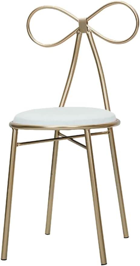 Silla de hierro para comedor y tocador, mueble blanco de diseño exclusivo
