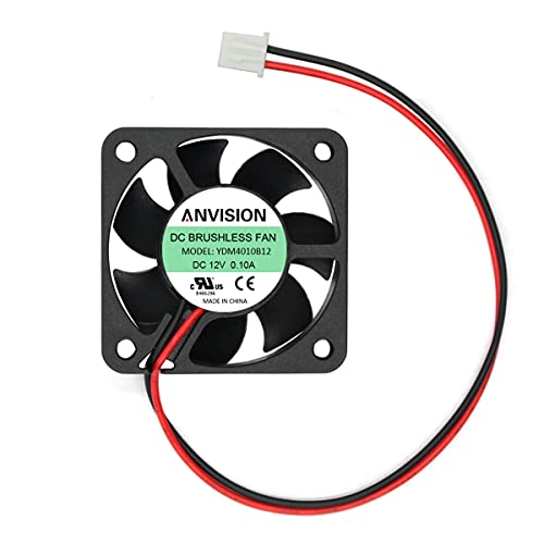 ANVISION 40 mm x 10 mm 4010 Dual Kugellager DC 12V Brushless Cooling Fan, 2-polig