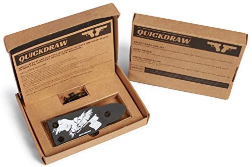 QuickDraw Bullet Shaped Rubber Coated Magnetic Gun Mount - 35LB Pull Strength Rating - Compatible with Most Firearms and Easy Installation (Eagle Flag)
