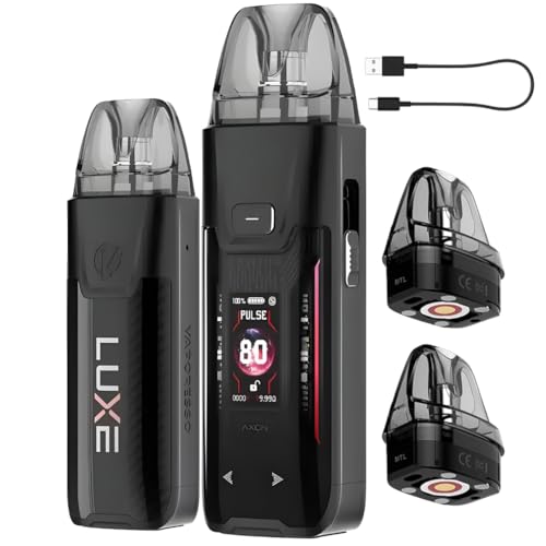 Vaporesso Luxe XR Max 2 Vape Kit [Black] - 3200mAh Mega Battery 2A Fast Charge 80W Output 0.96 TFT + RGB Lights Dual Mesh Tech - Works with Luxe X XR Pods & GTX Coils