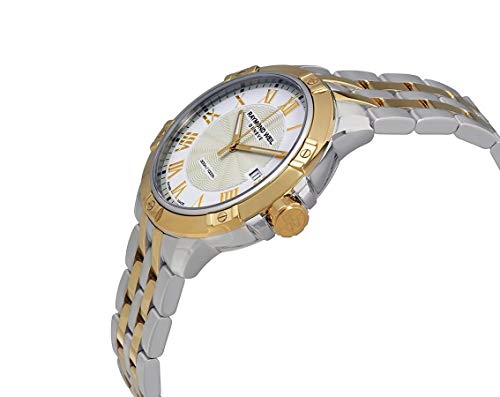Raymond Weil Tango Classic Men's Watch, Quartz, White Dial, Roman Numerals, Two-Tone, Stainless Steel Bracelet with Yellow-Gold PVD Plating, 41 mm (Model: 8160-STP-00308)3