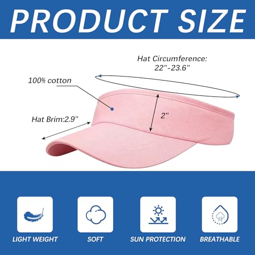 Image of Adjustable Sport Sun Visor Hats Bulk Solid Color Blank Golf Cap Anti Ultraviolet for Beach Tennis Baseball