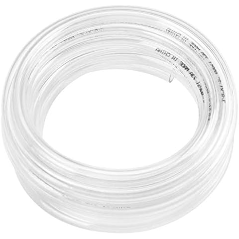 10ft x 1/4" ID Clear Vinyl Tubing, Flexible Hybrid PVC Tubing Hose, Lightweight Plastic Tube UV Chemical Resistant Vinyl Hose, BPA Free and Non Toxic Cover