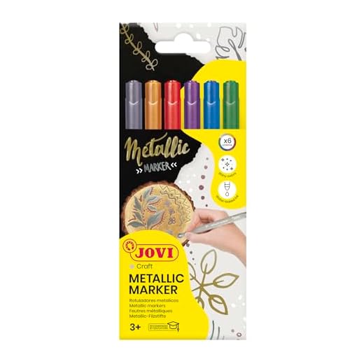 Jovi- Estuche 6 rotulador Metalizados, Multicolor, unica (1606M) , color/modelo surtido
