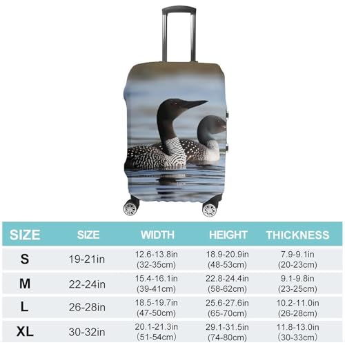 Loon Birds Luggage Cover, Washable Elastic Suitcase Cover Protector Fit 18-32 Inch Luggage2