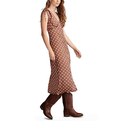 Image of Lucky Brand Women's Satin Button Through Midi Dress