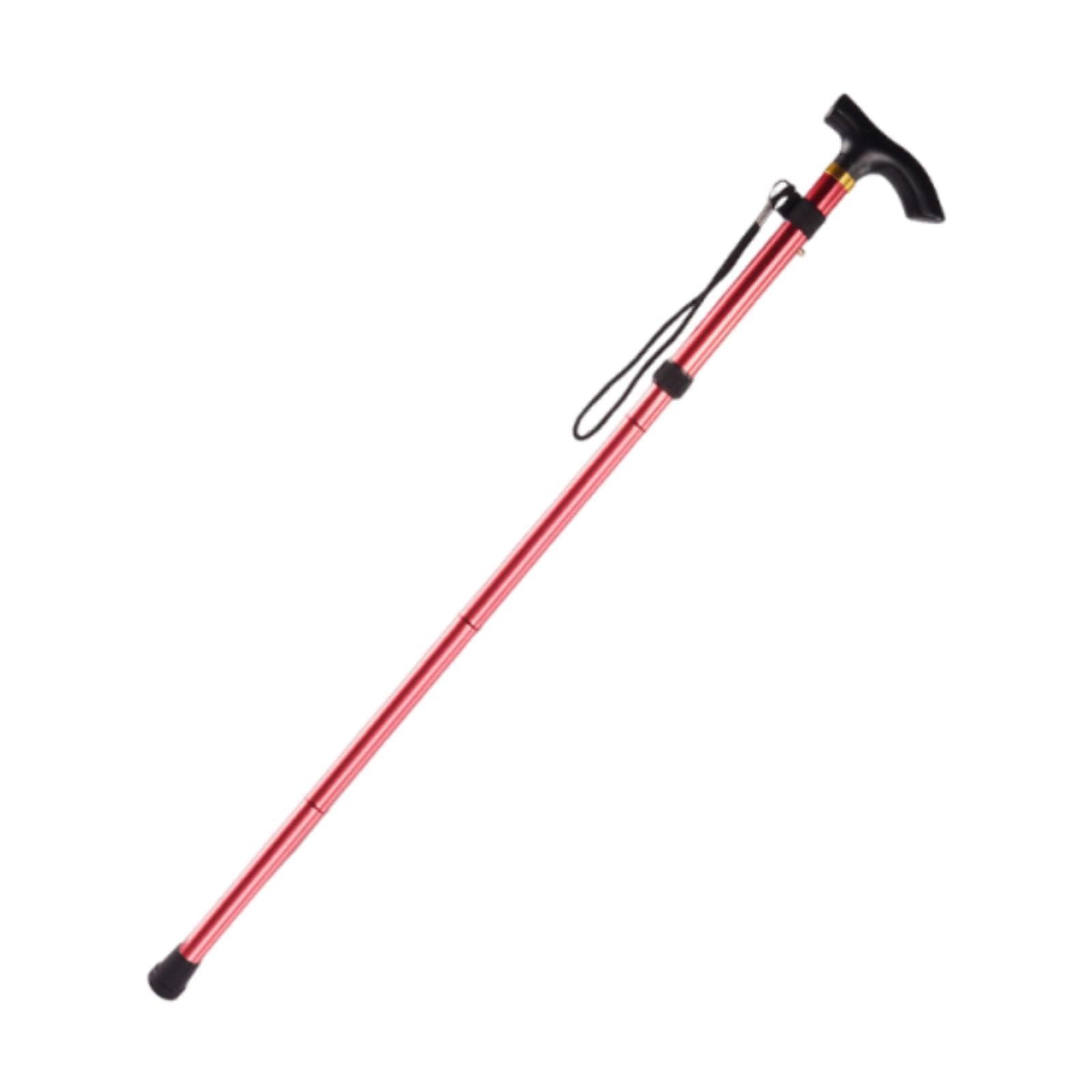 Trekking Stick Retractable Adjustable for Backpacking Mountaineering Red | Walking & Trekking Sticks | Hiking Gear | & Hiking | Outdoor Sports-image-38