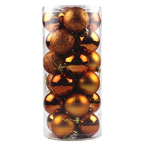 Colorful Weihnachtskugeln Kunststoff 6cm 24 STK. Christbaumkugeln Box...