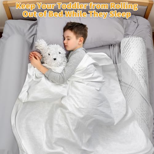 Image of USHMA Travel Bed Rails for Toddlers | Inflatable Bed Rails with Safety Flaps | Portable Blow Up Bed Rail for Full, Queen, King Size Beds, Lightweight & Washable Cover - 1Pack