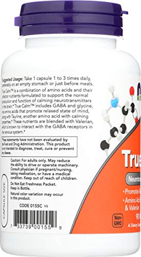Now Foods True Calm(tm) Amino Relaxer 90 Caps ( two-pack) - Image 5