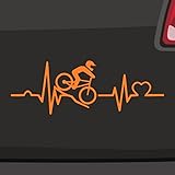 Herzschlag Downhill -6 Größen 21 Farben- Aufkleber Mountainbike Bergabfahrt MTB