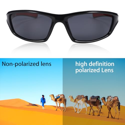 Toodoo 4 Pairs Men Polarized Sunglasses With Uv Protection Driving Glasses Sports For Sport Outdoor Activities thumb #3