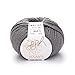 Produktbild ggh Volante - Merinowolle mit Baumwolle - 50g Wolle zum Stricken oder Häkeln - Farbe 009 - Grau
