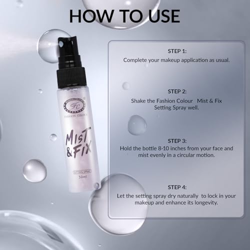 Image of Fashion Colour Mist & FIX Setting Spray | Setting Spray For Makeup Long Lasting | Illuminating & Hydrating Makeup Fixing Spray | Makeup Fixing Spray For Long-Lasting Makeup | (MF10A, 30ml)