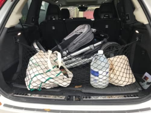 Red de carga organizadora de maletero trasero para VOLVO XC90 2016-2025 Red de carga estilo sobre para SUV Organizador de maletero de coche