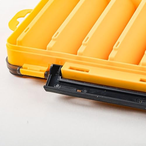 2PCS Cajas de Pesca Doble Cara con 14 Compartimentos, Organizador de Señuelos de Plástico ABS con Asa y Agujeros de Drenaje para Pescadores (Negro) miniatura 5