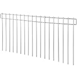 TMEE Animal Barrier Fence 15in X 32in No Dig Metal Garden Fence Border Panel for Dog Rabbit Pet Land