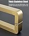 GDMEPMU Stainless Steel Square Barn Door Handle Commercial Main Pull Finish Double Sided Push and Design Replacement for Long Doors 40 3/8 Inch Industrial Hardware for Heavy Doors Easy Ins