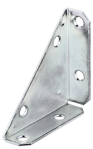 Alberts 337261 Cantonera metálica, Galvanizado Sendzimir, 75 x 75 x 105 mm