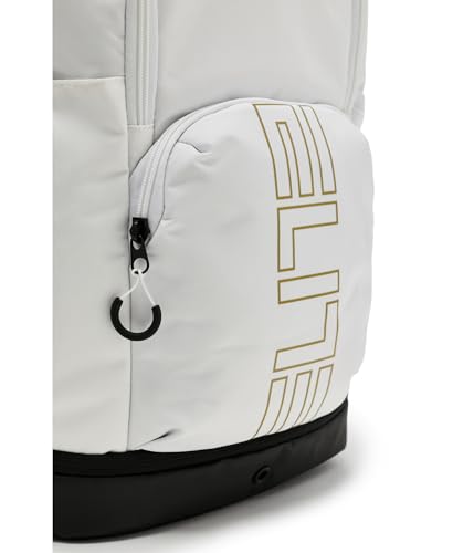 Image of Nike, Unisex, Varsity Elite Backpack (32L), White /Black /Metallic Gold, One Size