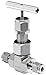 Parker U Series Stainless Steel 316 High Temperature Needle Valve, Inline, T-Bar Handle, Blunt Stem, 3/4" A-Lok Compression Fitting