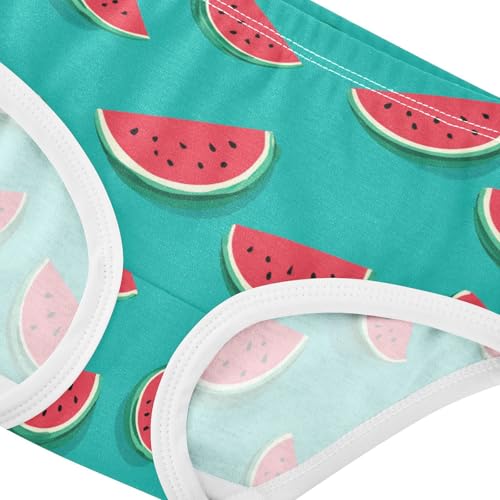 Wusikd Watermelon Girls' Underwear Cotton Green Girls Briefs Soft Toddler Underwear 2T4