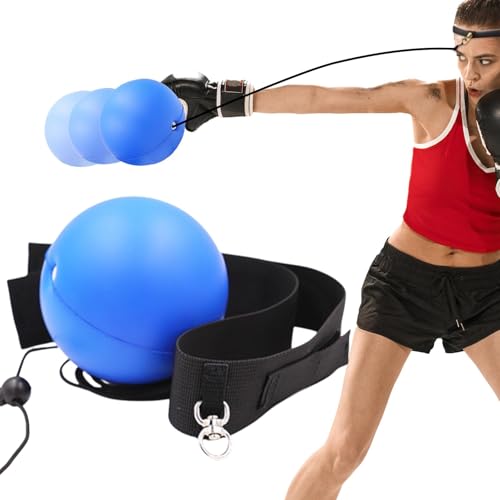 Head Boxing Ball - Pelota de boxeo focuss, bola de reacción de boxeo, bola de boxeo, bola de reflejo de diadema de boxeo, juego de integración interactiva, accesorios de entrenamiento de boxeo para