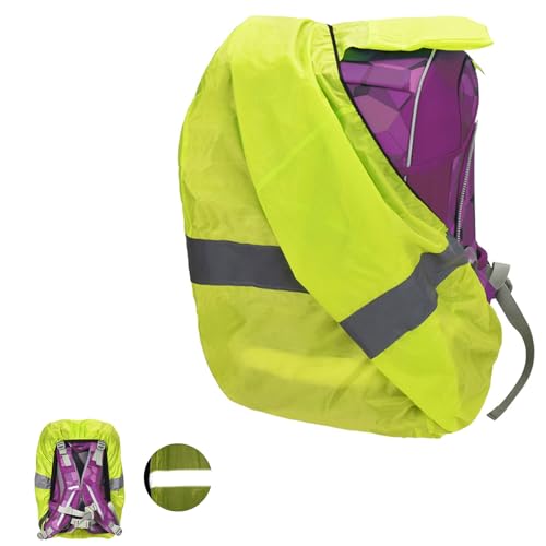Willingood Regenschutz Rucksack für Grundschulkinder, 18-25L, Kompatibel mit Ergobag, Scout, Satch, Universelle Wasserdicht Regenhülle mit Reflektierendes Band, Elastische Kanten(Neon Grün) Willingood Regenschutz Rucksack für Grundschulkinder, 18-25L, Kompatibel mit Ergobag, Scout, Satch, Universelle Wasserdicht Regenhülle mit Reflektierendes Band, Elastische Kanten(Neon Grün)