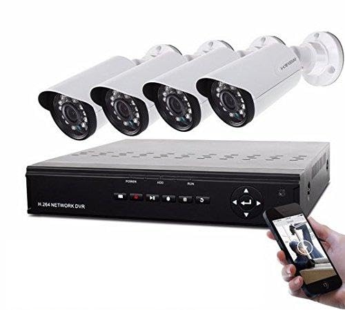 Système CCTV Gowe 8 canaux avec 4 caméras 900TVL IR et DVR HDMI pour maison