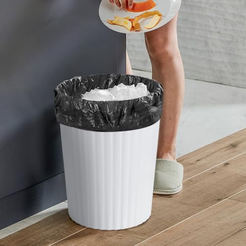 Caneca de basura plástica rectangular 2 galones blanca miniatura 4