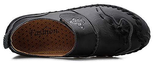 Honeystore Men's Leather Driving Loafers Moccasins Shoes Plus Size3