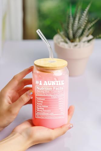 NewEleven-Gifts-For-Aunt-From-Niece-Nephew-Cool-Gifts-For-New-Aunt-Auntie-Sister-Auntie-Birthday-Gift-Announcement-Promoted-To-Aunty-16-Oz-Coffee-Glass NewEleven Gifts For Aunt From Niece Nephew Cool Gifts For New Aunt Auntie Sister Auntie Birthday Gift Announcement Promoted To Aunty 16 Oz Coffee Glass