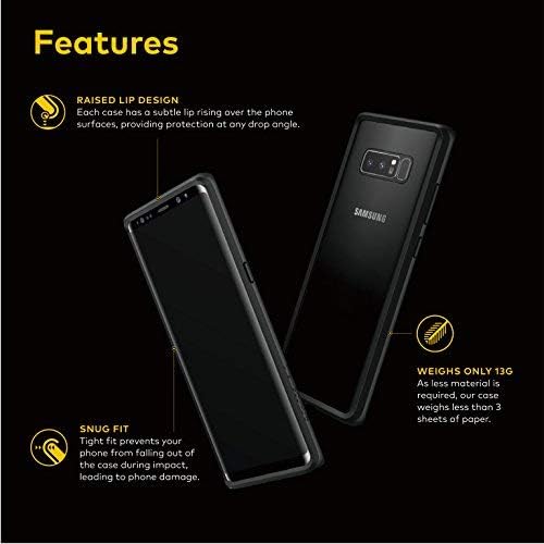 RhinoShield Bumper Compatible with [Galaxy Note 8] | CrashGuard - Military Grade Drop Protection Against Full Impact, Slim, Scratch Resistant - Black