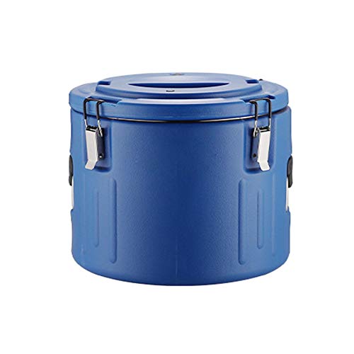 MYXJX urna de Agua Caliente, Barril de arroz Aislado Comercial de 16 litros, Cubo de Transporte refrigerado con Escape de un botón, dispensador de Bebidas con contenedor Helado(Blue)