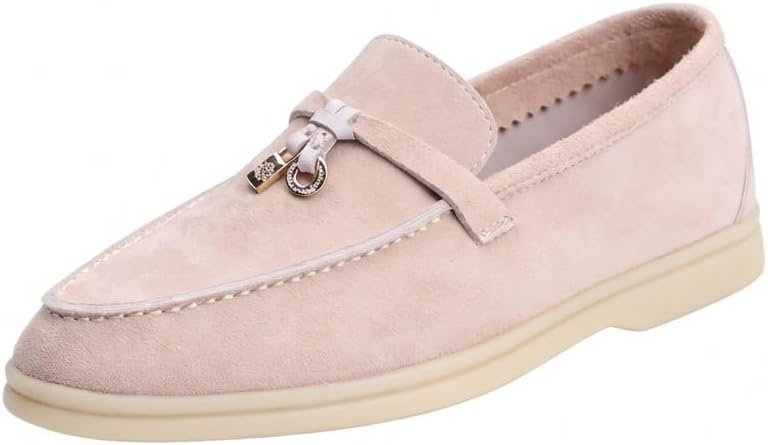Women’s Summer Charms Suede Loafers – Premium Sheepskin Unlined Upper,Classic or Styles with Metal Detail for Casual, Office, Travel & All Day Wear