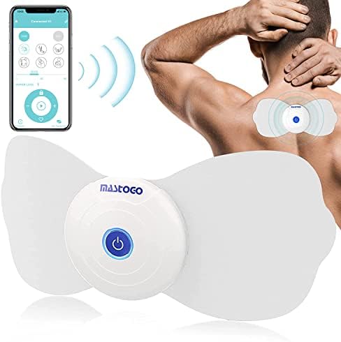 MASTOGO Wireless TENS & EMS Unit Back Pain Relief Massager - APP Controlled Bluetooth EMS Muscle Stimulator Machine for Back Shoulder Leg Neck Pain Relief