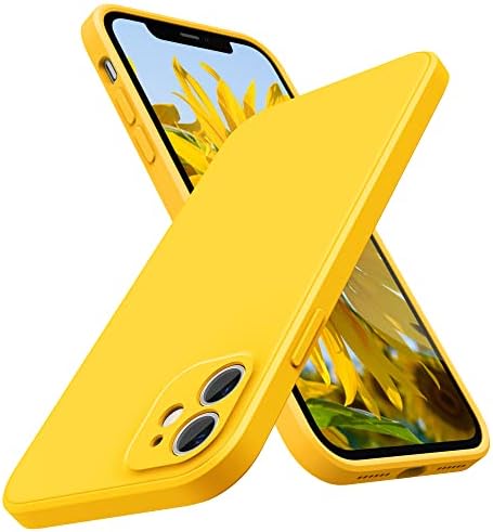 SURPHY Square Silicone Case Compatible with iPhone 11 Case, Liquid Silicone Slim Fit Case (Individual Protection for Each Len) for iPhone 11 6.1", White