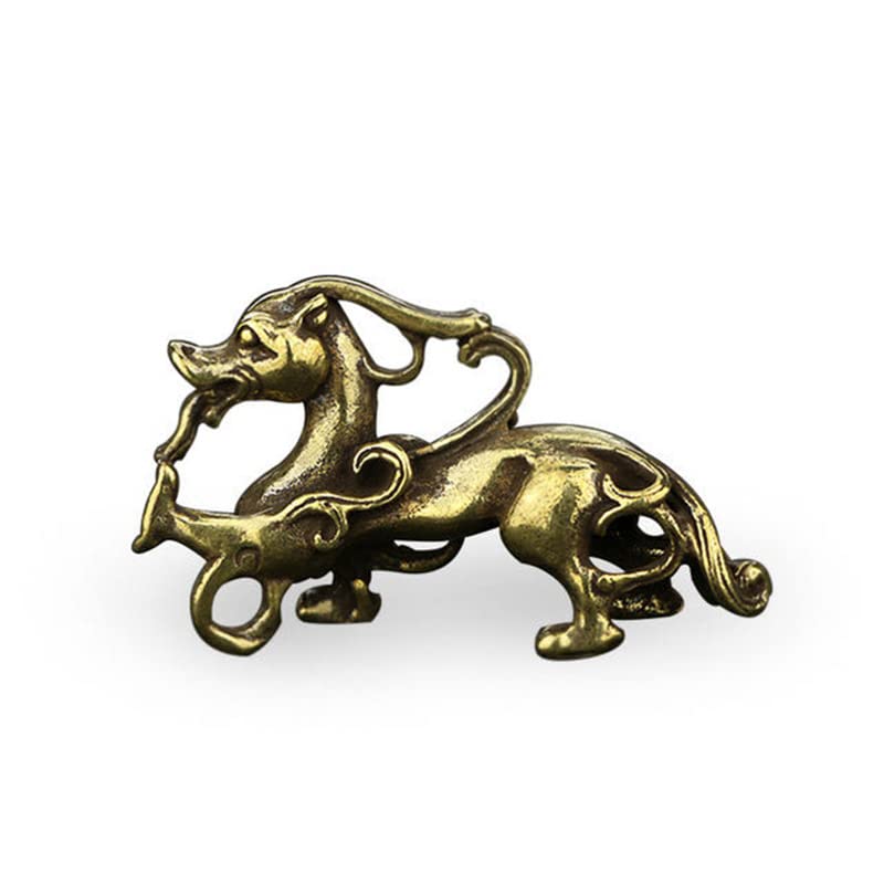 Statue dragon cuivre pur : l'ornement en bronze véritable qui dure