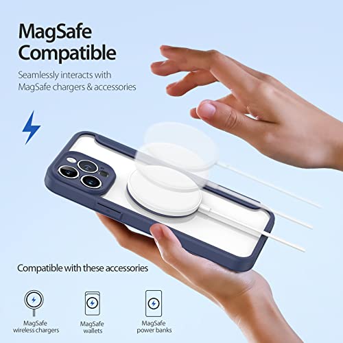 Coque iPhone 13 Pro Max en cuir synthétique premium et dos transparent rigide