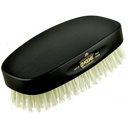 Kent Mn1B Finest Men's Military Style Rectangular Ebonywood Hair Brush With 100% Natural White Boar Bristle - Ideal For Fine Or Thinning Hair, Sensitive Scalp Brush, 360 Wave, And Beard Straightener #TOP9